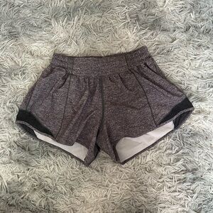 Heather Lux Multi Black/ Heathered Black Lululemon Hotty Hot Shorts